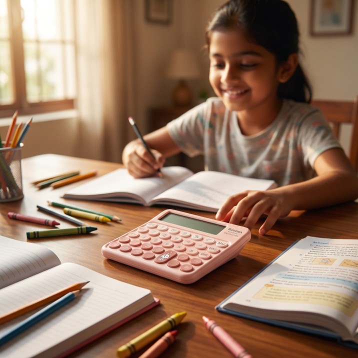 Runzon RZ-821 Pro Cute Desktop Calculator | 12-Digit Display | Dual Power | Retro Button Design