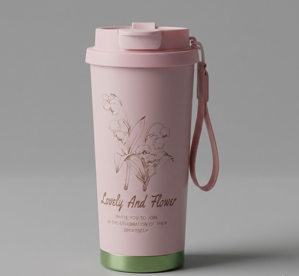 Hot and Cold Coffee Tumbler 500 ML with Lid and Strap